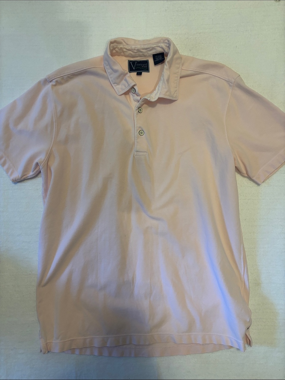 Vineyard  Place  Pale Pink Polo Shirt Large